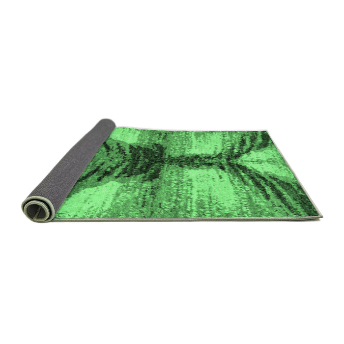 Sideview of Abstract Emerald Green Modern Rug, abs2538emgrn