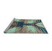 Sideview of Machine Washable Abstract Light Blue Modern Rug, wshabs2538lblu