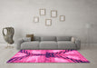 Machine Washable Abstract Pink Modern Rug in a Living Room, wshabs2538pnk