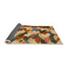 Sideview of Abstract Metallic Gold Modern Rug, abs2539