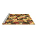 Sideview of Machine Washable Abstract Brown Modern Rug, wshabs2539brn