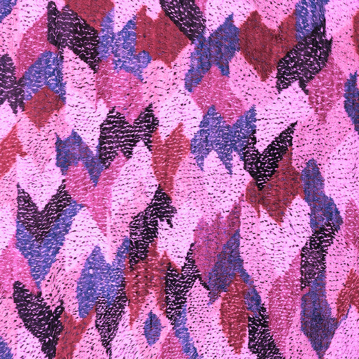 Square Machine Washable Abstract Purple Modern Area Rugs, wshabs2539pur