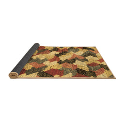 Sideview of Abstract Brown Modern Rug, abs2539brn