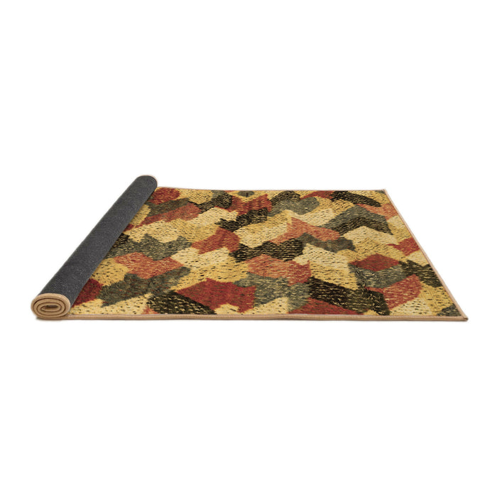 Sideview of Abstract Brown Modern Rug, abs2539brn