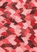 Abstract Red Modern Area Rugs