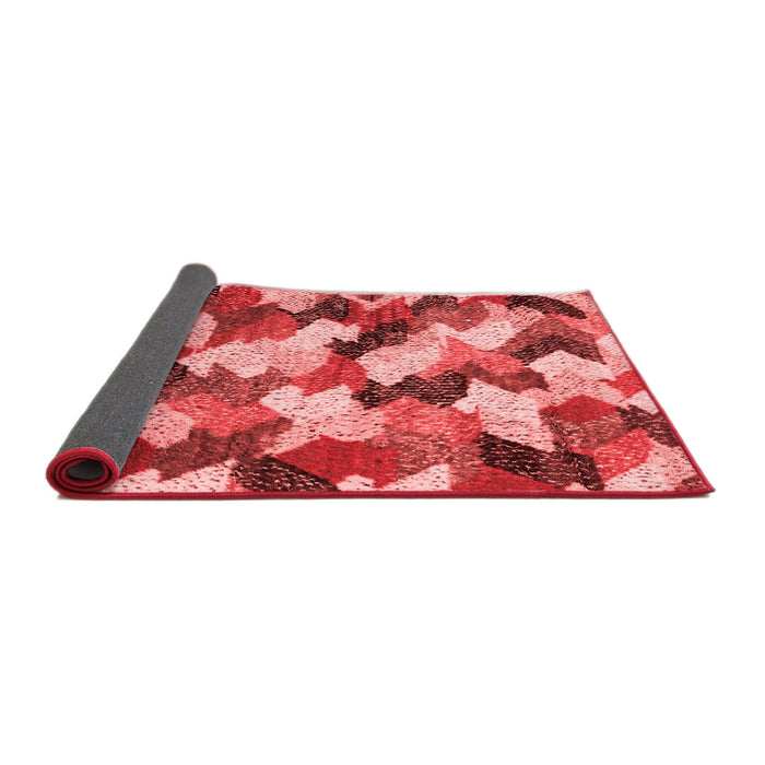 Abstract Red Modern Area Rugs