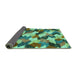 Sideview of Abstract Turquoise Modern Rug, abs2539turq