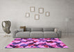 Machine Washable Abstract Purple Modern Area Rugs in a Living Room, wshabs2539pur