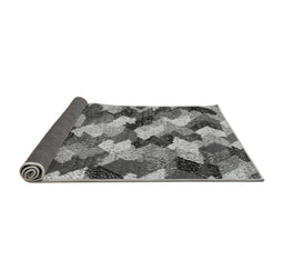 Sideview of Abstract Gray Modern Rug, abs2539gry