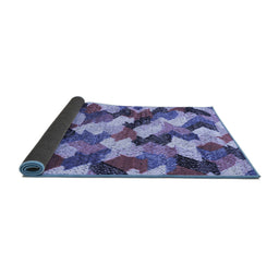 Sideview of Abstract Blue Modern Rug, abs2539blu