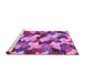 Sideview of Machine Washable Abstract Purple Modern Area Rugs, wshabs2539pur