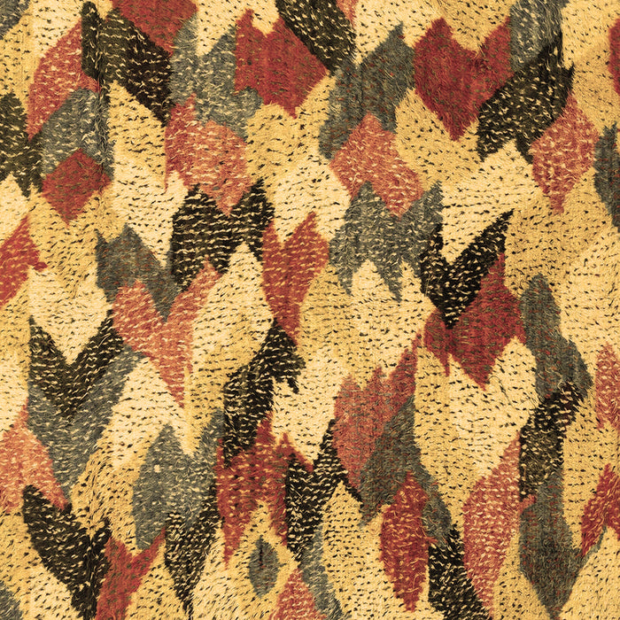 Square Abstract Brown Modern Rug, abs2539brn