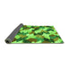 Sideview of Abstract Green Modern Rug, abs2539grn