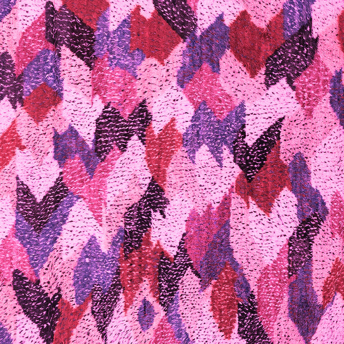 Square Abstract Pink Modern Rug, abs2539pnk