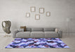 Machine Washable Abstract Blue Modern Rug in a Living Room, wshabs2539blu