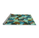 Sideview of Machine Washable Abstract Light Blue Modern Rug, wshabs2539lblu