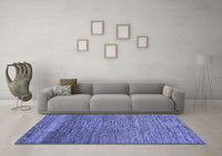 Machine Washable Abstract Blue Modern Rug, wshabs253blu