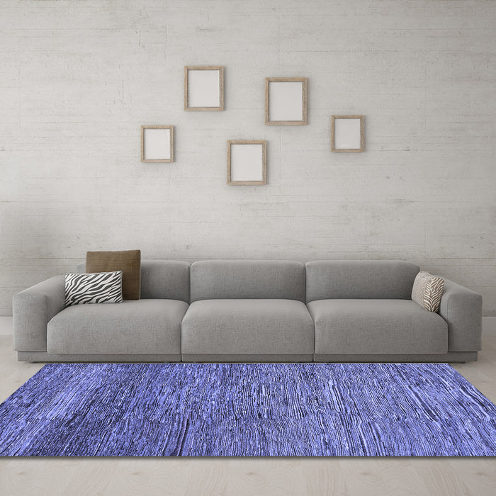 Machine Washable Abstract Blue Modern Rug in a Living Room, wshabs253blu