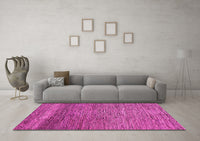 Machine Washable Abstract Pink Modern Rug, wshabs253pnk