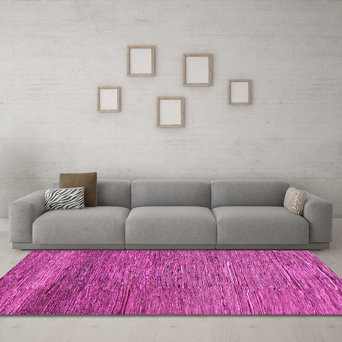 Machine Washable Abstract Pink Modern Rug in a Living Room, wshabs253pnk