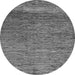 Round Abstract Gray Modern Rug, abs253gry