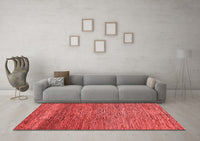 Machine Washable Abstract Red Modern Rug, wshabs253red