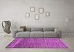 Machine Washable Abstract Purple Modern Area Rugs in a Living Room, wshabs253pur