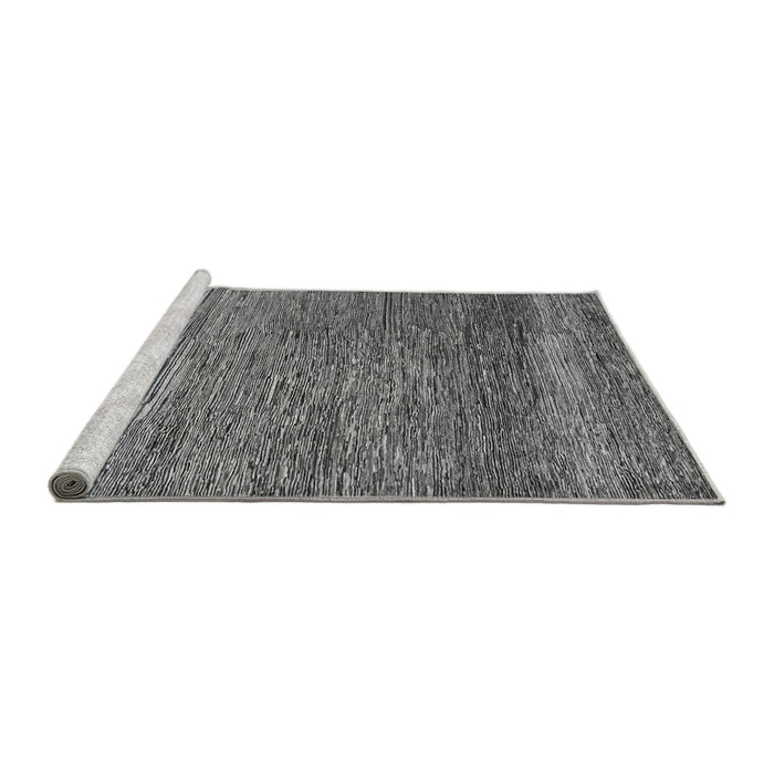 Sideview of Machine Washable Abstract Gray Modern Rug, wshabs253gry