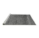 Sideview of Machine Washable Abstract Gray Modern Rug, wshabs253gry