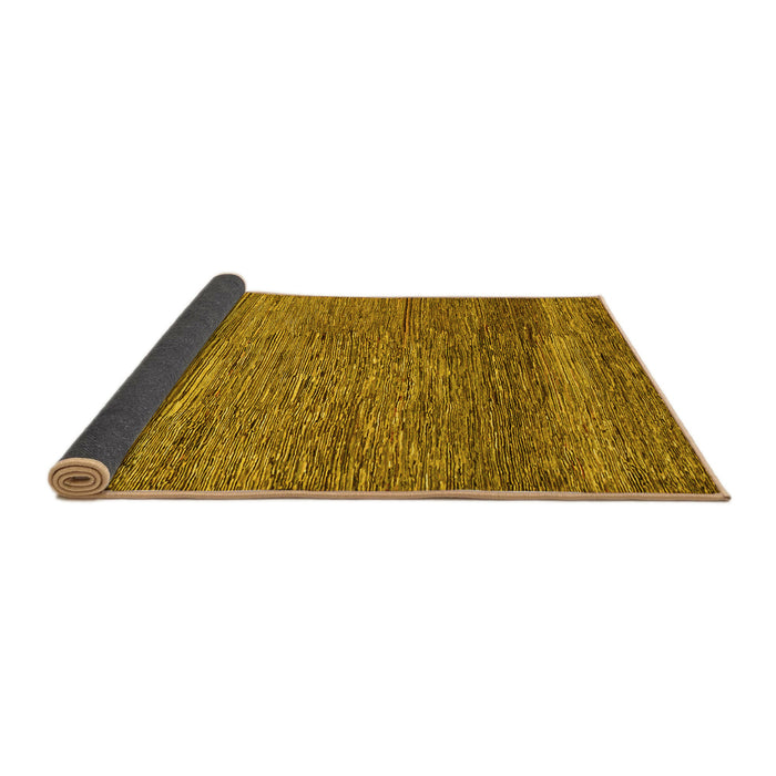 Sideview of Abstract Yellow Modern Rug, abs253yw