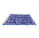 Sideview of Machine Washable Abstract Blue Modern Rug, wshabs2540blu