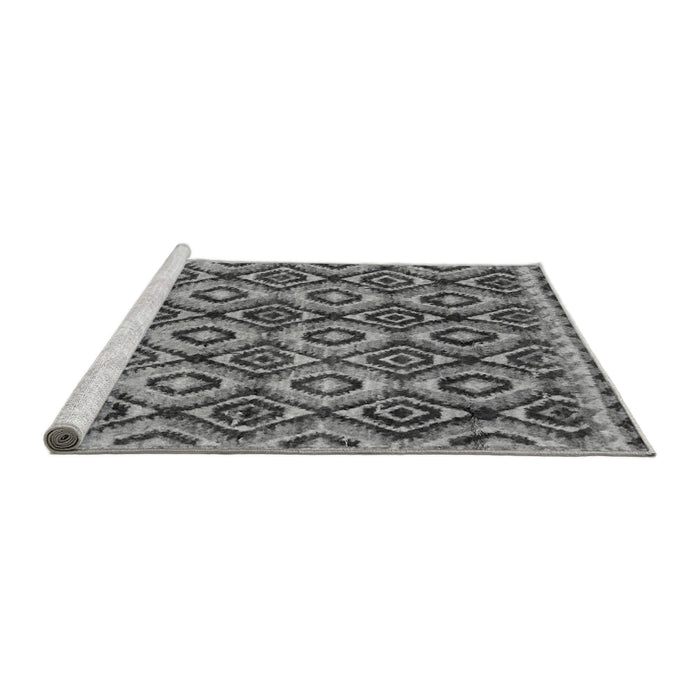 Sideview of Machine Washable Abstract Gray Modern Rug, wshabs2540gry