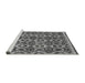 Sideview of Machine Washable Abstract Gray Modern Rug, wshabs2540gry