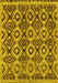 Machine Washable Abstract Yellow Modern Rug, wshabs2540yw