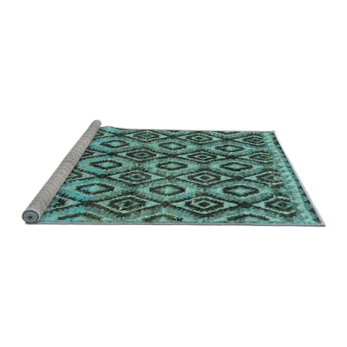 Sideview of Machine Washable Abstract Light Blue Modern Rug, wshabs2540lblu