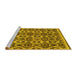 Sideview of Machine Washable Abstract Yellow Modern Rug, wshabs2540yw