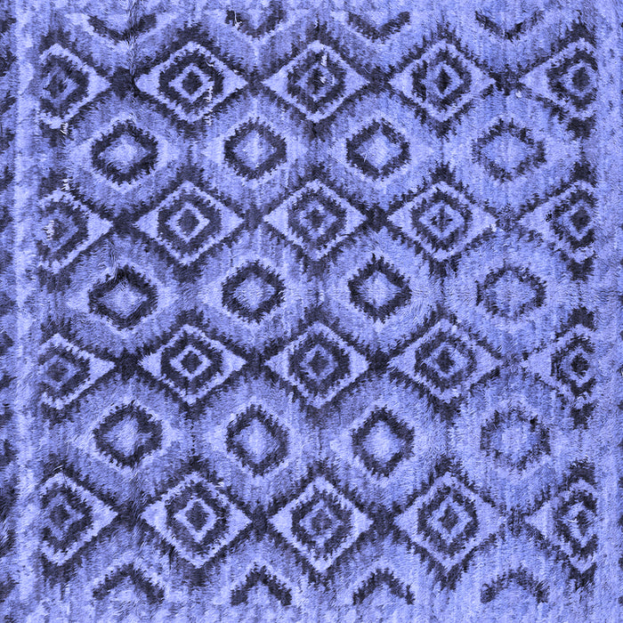 Square Abstract Blue Modern Rug, abs2540blu