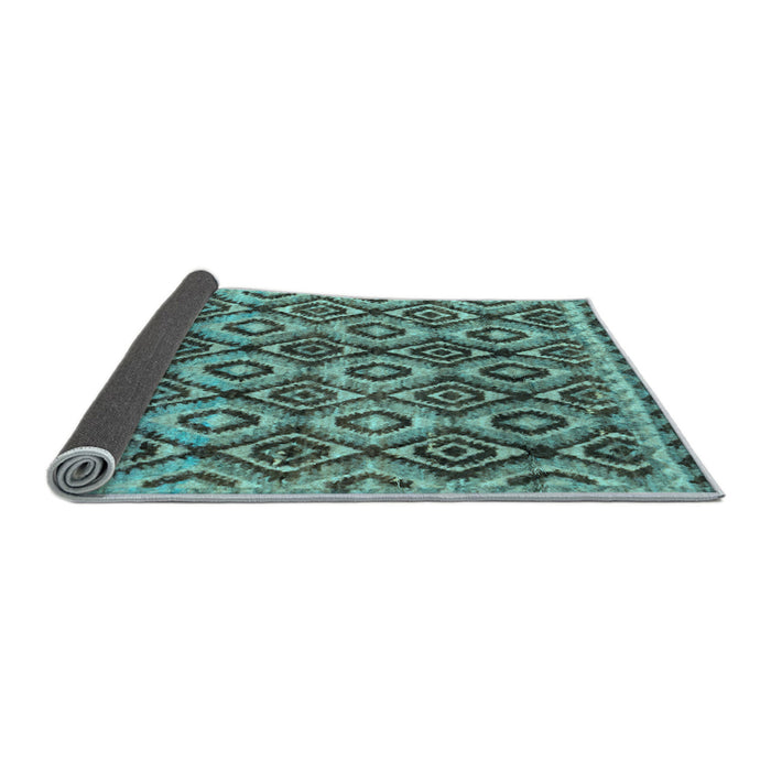 Sideview of Abstract Light Blue Modern Rug, abs2540lblu