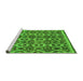 Sideview of Machine Washable Abstract Green Modern Area Rugs, wshabs2540grn