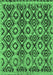 Machine Washable Abstract Emerald Green Modern Area Rugs, wshabs2540emgrn