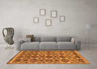 Machine Washable Abstract Orange Modern Rug, wshabs2540org