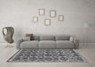 Machine Washable Abstract Gray Modern Rug in a Living Room,, wshabs2540gry