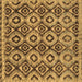 Square Abstract Brown Modern Rug, abs2540brn