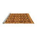 Sideview of Machine Washable Abstract Orange Modern Area Rugs, wshabs2540org