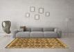 Machine Washable Abstract Brown Modern Rug in a Living Room,, wshabs2540brn