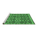 Sideview of Machine Washable Abstract Emerald Green Modern Area Rugs, wshabs2540emgrn