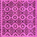 Square Machine Washable Abstract Pink Modern Rug, wshabs2540pnk