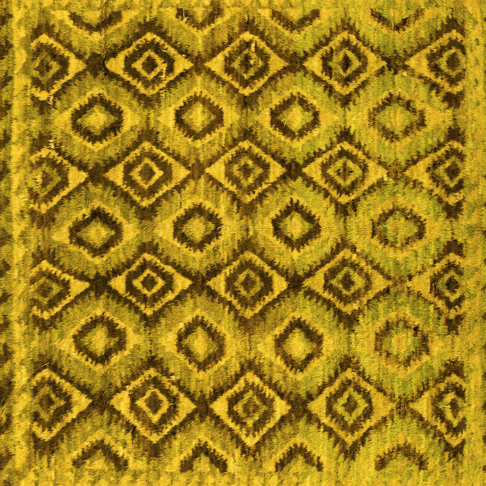Square Machine Washable Abstract Yellow Modern Rug, wshabs2540yw