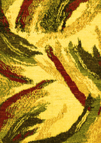 Abstract Yellow Modern Rug, abs2541yw