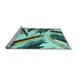 Sideview of Machine Washable Abstract Light Blue Modern Rug, wshabs2541lblu